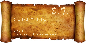 Drajkó Tibor névjegykártya